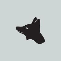 hondenkop logo ontwerp vector