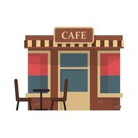 winkel café illustratie. vectorillustratie in plat ontwerp vector