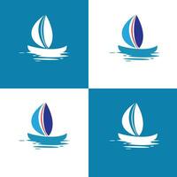 snelheid boot logo. vector