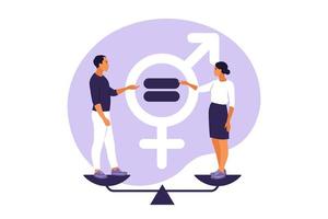 gendergelijkheid concept. vectorillustratie. vlak. vector