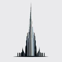 mooi burj khalifa geïsoleerd wit vector