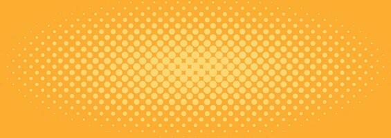 halftone achtergrond patroon in grappig stijl. geel behang met radiaal halftoon. vector illustratie