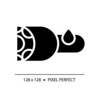 2d pixel perfect geluidsisolatie oplossing glyph stijl icoon, geïsoleerd vector, geluidsisolatie solide illustratie. vector