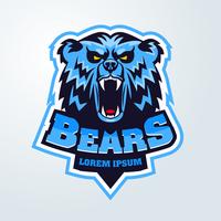 Bear Head Logo Mascotte-embleem vector