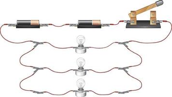 wetenschappelijk experiment van circuits vector