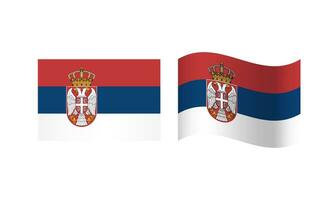 rechthoek en Golf Servië vlag illustratie vector