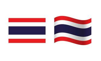 rechthoek en Golf Thailand vlag illustratie vector