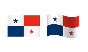 rechthoek en Golf Panama vlag illustratie vector