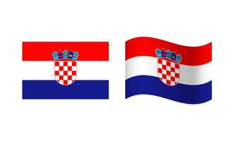 rechthoek en Golf Kroatië vlag illustratie vector