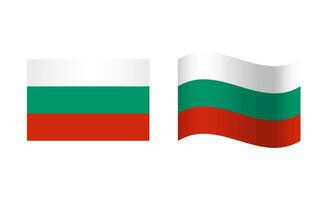 rechthoek en Golf bulgarije vlag illustratie vector