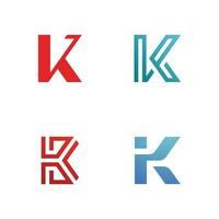 brief k logo vector sjabloon, creatief k brief eerste logo ontwerp