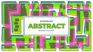 abstract blokken achtergrond met risografie stijl vector