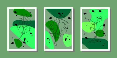 botanisch banier set. bloemen ontwerp. vector