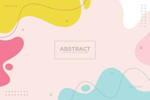 modern abstract vloeistof kleurrijk pastel Memphis stijl achtergrond vector
