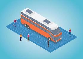 ontwikkelingsblauwdruk voor busvervoer vector