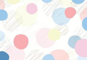 abstracte doodle schattig ronde vorm patroon van pastel kleur achtergrond. vector