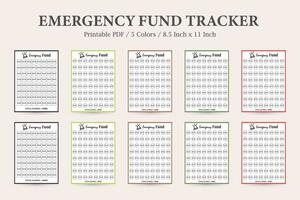 noodgeval spaargeld fonds, nood geld planner, geld noodgeval fonds, spaargeld voor noodsituaties, crises fonds tracker, noodgeval contant geld reserveren vector