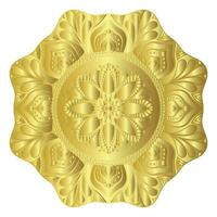 elegant wijnoogst vector ornament in klassiek stijl. abstract traditioneel ronde gouden patroon met oosters elementen. klassiek wijnoogst patroon, tapijt, versieren