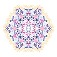 Ronde ornament vintage bloemen esoterische mandala. vector