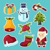 kerst sticker collectie vector