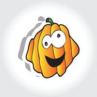 halloween illustratie met pompoen vector