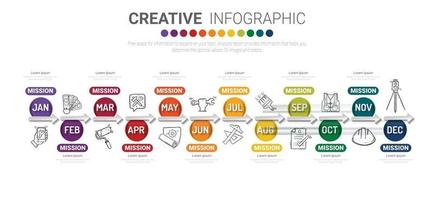 tijdlijn infographics ontwerp vector