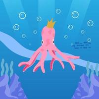octopus onderwater vector