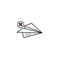 schattig origami vliegtuig karakter illustratie glimlach gelukkig mascotte vector