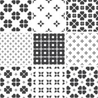 Set monochroom geometrische naadloze universele patronen, tegels. vector