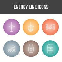 mooie unieke energie vector icon set