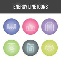 mooie unieke energie vector icon set