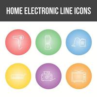 unieke huiselektronica vector icon set