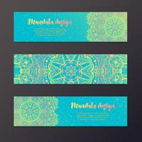 Mandala-banner, Indische stijl.