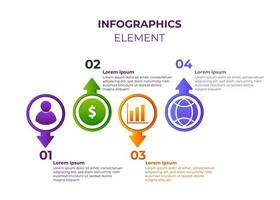 cirkel gradiënt infographic ontwerpsjabloon vector