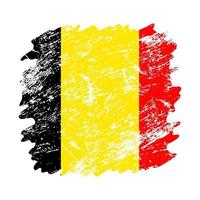 belgische vlag grunge borstel achtergrond vector