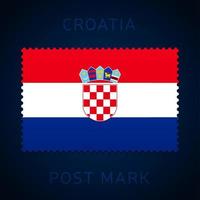 kroatië postzegel. vector