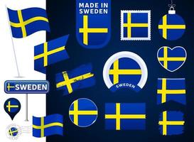 zweden vlag vector collectie