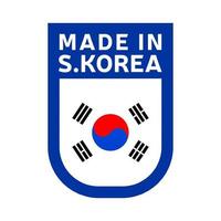 gemaakt in Zuid-Korea icoon. vector