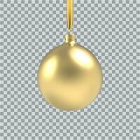 goud Kerstmis bal, met een ornament en lovertjes vector