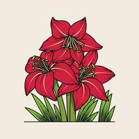 amaryllis bloem de illustratie vector