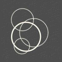 ronde cirkel vorm icoon minimalistische grafisch monochroom poster sjabloon vector