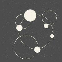 ronde cirkel vorm icoon minimalistische grafisch monochroom poster sjabloon vector