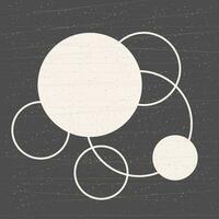 ronde cirkel vorm icoon minimalistische grafisch monochroom poster sjabloon vector