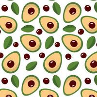 avocado patroon Aan een transparant achtergrond in de stijl van vlak vector grafiek, citroen en groen bladeren