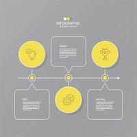 basis infographic sjabloon met 3 stappen. vector