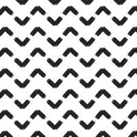 grunge zigzag patroon, zwart lijnen getrokken met een borstel en potlood. patroon Aan transparant achtergrond vector