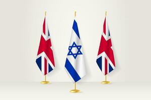 vergadering concept tussen Israël en Verenigde koninkrijk. vector