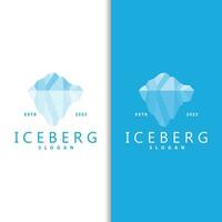 antarctisch verkoudheid berg ijsberg logo ontwerp, gemakkelijk vector sjabloon symbool illustratie