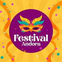 gelukkig carnaval Andorra dag. de dag van Andorra illustratie vector achtergrond. vector eps 10