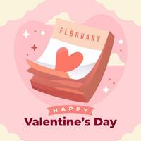 gelukkig Valentijnsdag dag. Valentijnsdag dag illustratie vector achtergrond. vector eps 10